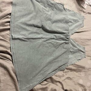 Sonoma Light Gray Lace Tank Top